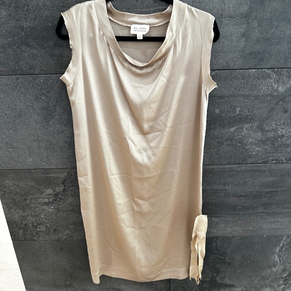 Nili Lotan Champagne Color Silk Shift Dress Size S - Picture 1 of 9